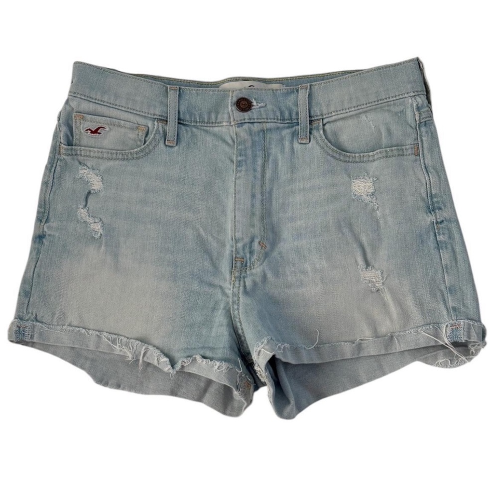 Hollister Women's Faded Blue Jean Shorts